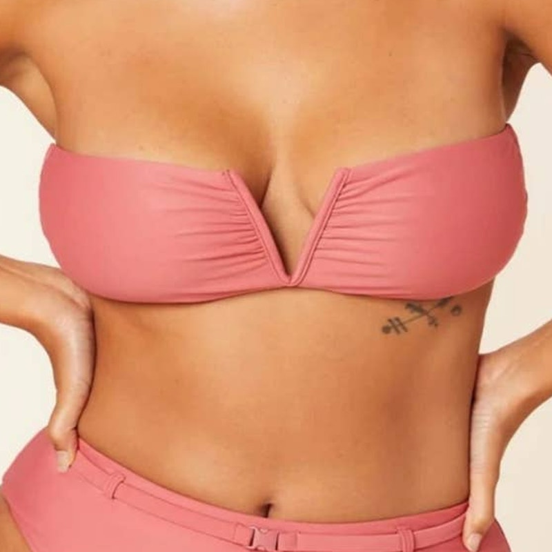 Andie Swim The Scala Top Strapless Bandeau In Punch Size Small Nwt